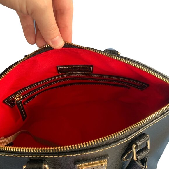 Dooney & Bourke Saffiano Leather Darcy Satchel Women’s Handbag Zipped Purse - Picture 12 of 16